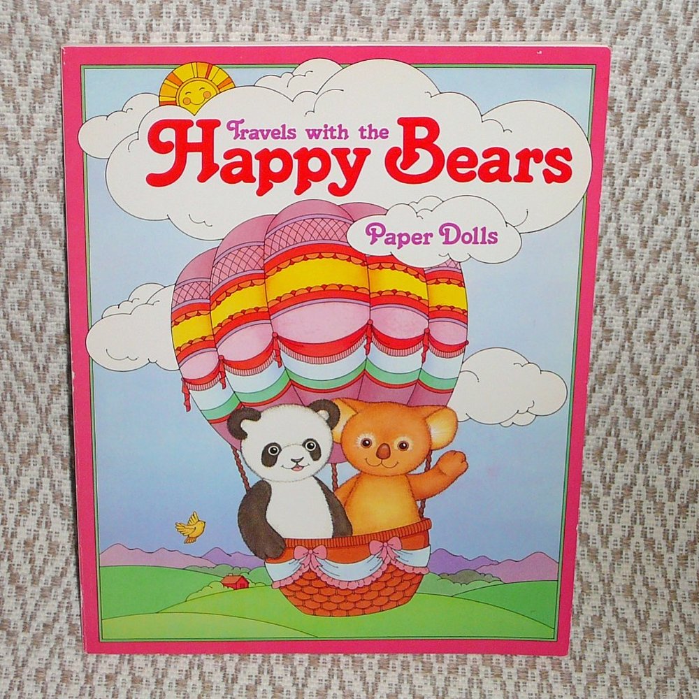 Travels with Happy Bears Educational Vintage Paper Dolls Unused, Uncut (1985)